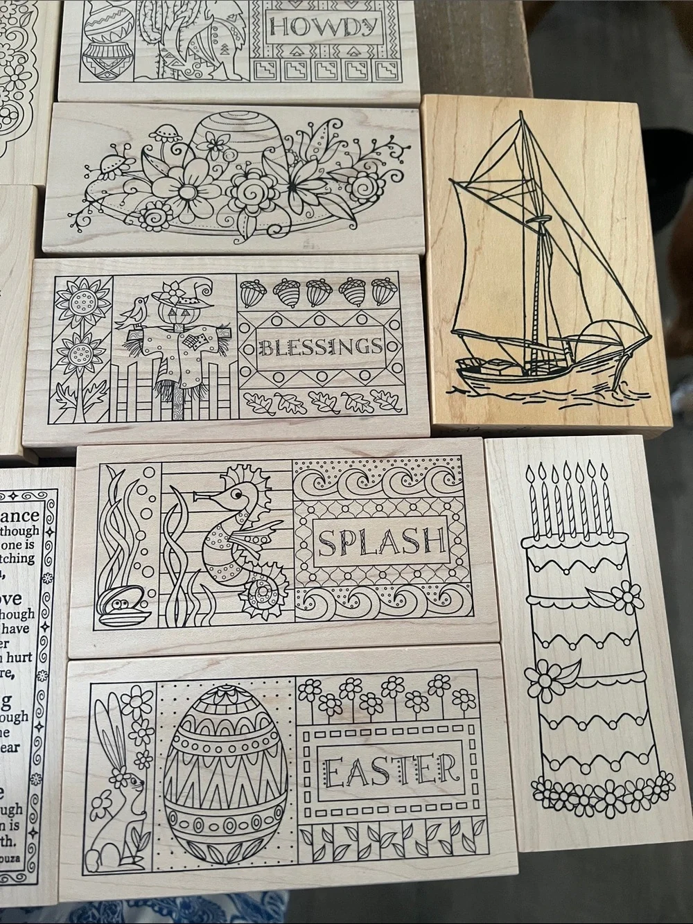 Lot Of 62 New lot Of Rubber Stamps for Crafts